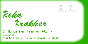reka krakker business card
